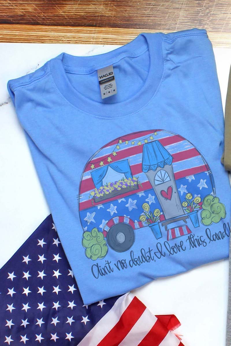 Love This Land Patriotic Camper Performance T-Shirt - Wholesale Accessory Market