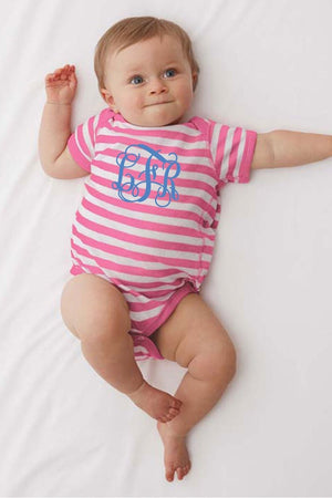 Rabbit Skins Striped Infant Onesie *Personalize It - Wholesale Accessory Market