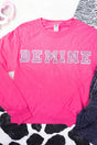 Be Mine Pink Sparkle Patch Unisex HD Cotton Long Sleeve Tee - Wholesale Accessory Market