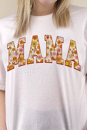 Block Letters Floral Mama Perfect-T Shirt - Wholesale Accessory Market