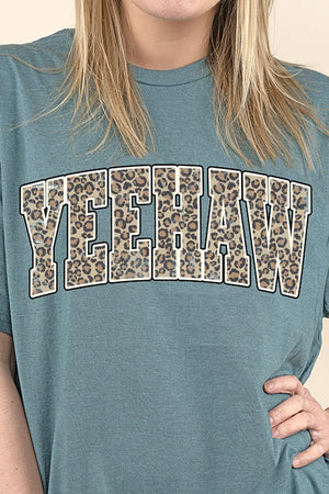 Arched Yeehaw Leopard Perfect-T Shirt - Wholesale Accessory Market