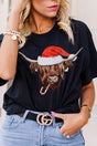 Highland Cow Christmas Short Sleeve Relaxed Fit T-Shirt - Wholesale Accessory Market