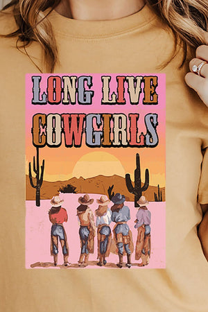 Pink Sunset Long Live Cowgirls Short Sleeve Relaxed Fit T-Shirt - Wholesale Accessory Market