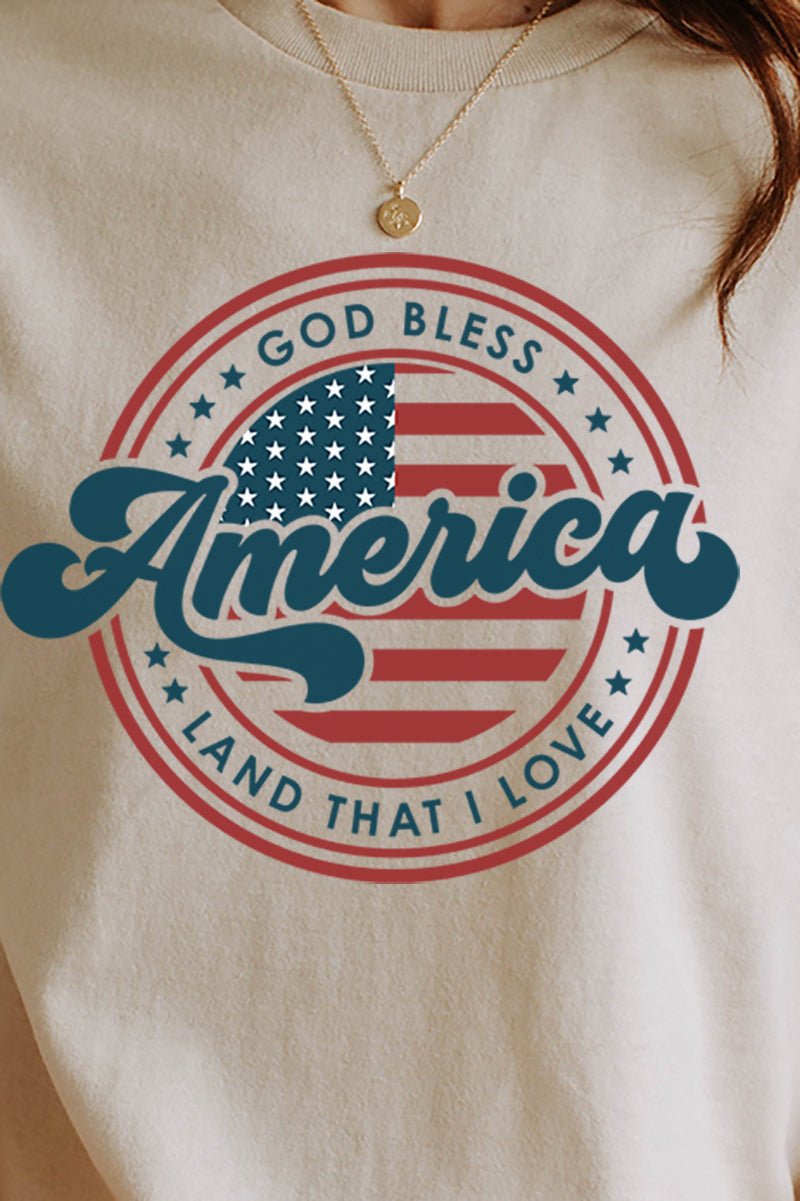 God Bless America Short Sleeve Relaxed Fit T-Shirt - Wholesale Accessory Market