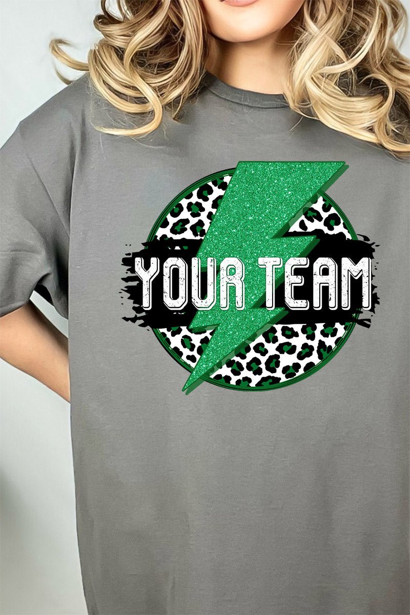 Team Strike Green and Black Sleeve Relaxed Fit T-Shirt - Wholesale Accessory Market