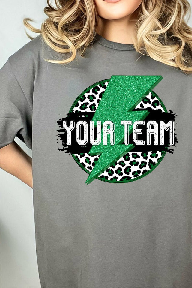 Team Strike Green and Black Sleeve Relaxed Fit T-Shirt - Wholesale Accessory Market