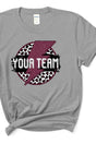 Team Strike Maroon and Black Short Sleeve Relaxed Fit T-Shirt - Wholesale Accessory Market