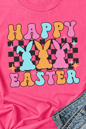 Retro Bunnies Happy Easter Short Sleeve Relaxed Fit T-Shirt - Wholesale Accessory Market