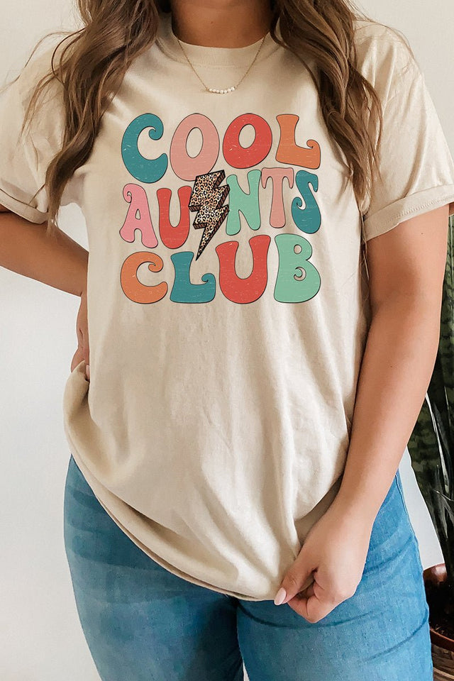 Cool Aunts Club Lightning Bolt Short Sleeve Relaxed Fit T-Shirt - Wholesale Accessory Market