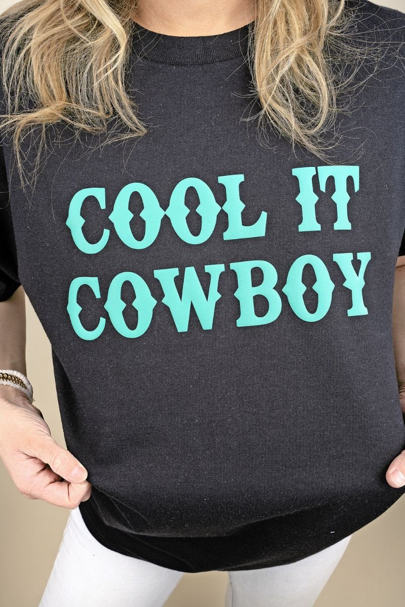 Cool It Cowboy Puff Vinyl Short Sleeve Relaxed Fit T-Shirt - Wholesale Accessory Market