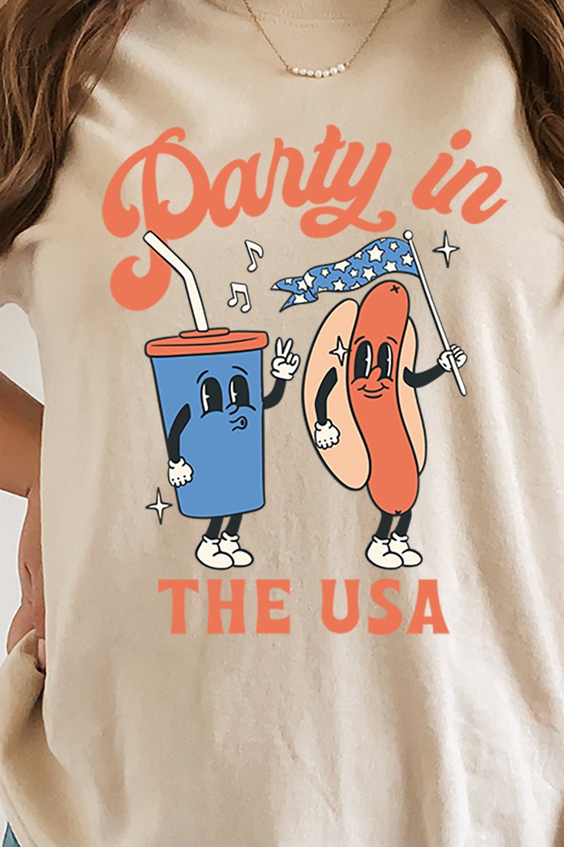 Party In The USA Short Sleeve Relaxed Fit T-Shirt - Wholesale Accessory Market