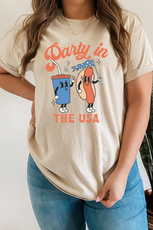 Party In The USA Short Sleeve Relaxed Fit T-Shirt - Wholesale Accessory Market