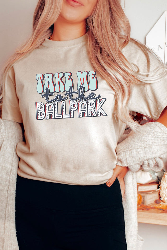 Take Me To The Ballpark Short Sleeve Relaxed Fit T-Shirt - Wholesale Accessory Market