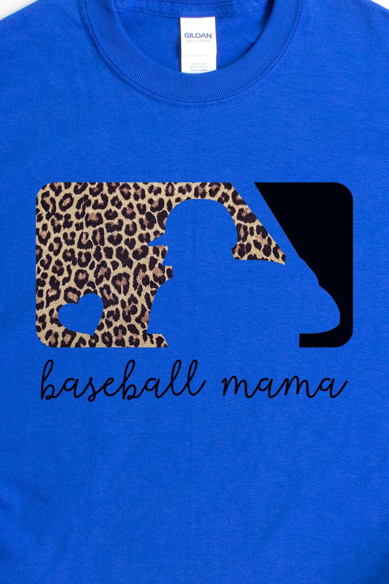 Cheetah Baseball Mama Heavy Cotton Long Sleeve Adult T-Shirt - Wholesale Accessory Market