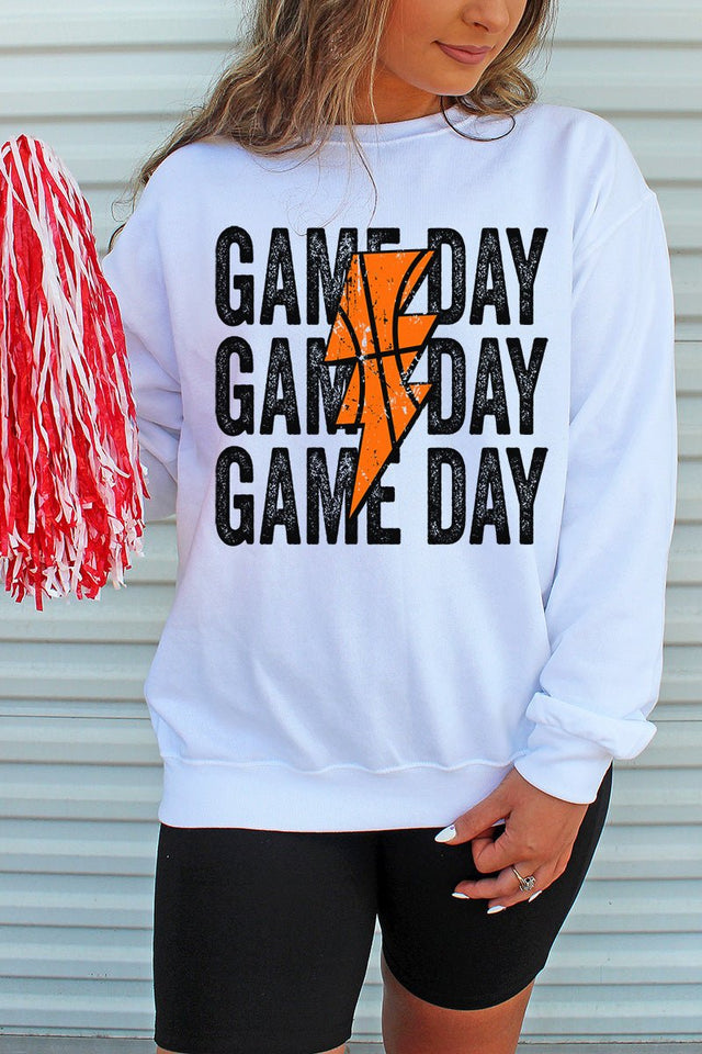 Basketball Stacked Gameday Unisex NuBlend Crew Sweatshirt - Wholesale Accessory Market