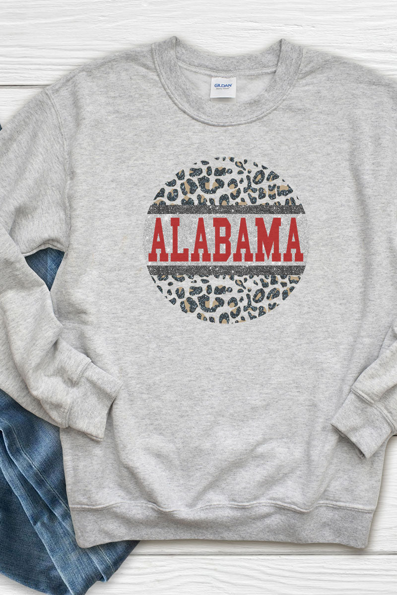 Circle Alabama Leopard Unisex NuBlend Crew Sweatshirt - Wholesale Accessory Market