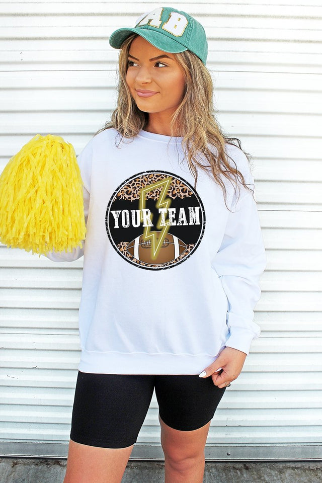 Circle Football Team Name Gold Unisex NuBlend Crew Sweatshirt - Wholesale Accessory Market