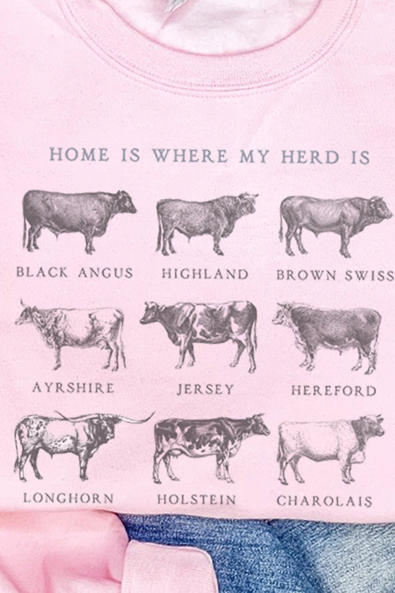 Home Is Where My Herd Is Unisex NuBlend Crew Sweatshirt - Wholesale Accessory Market