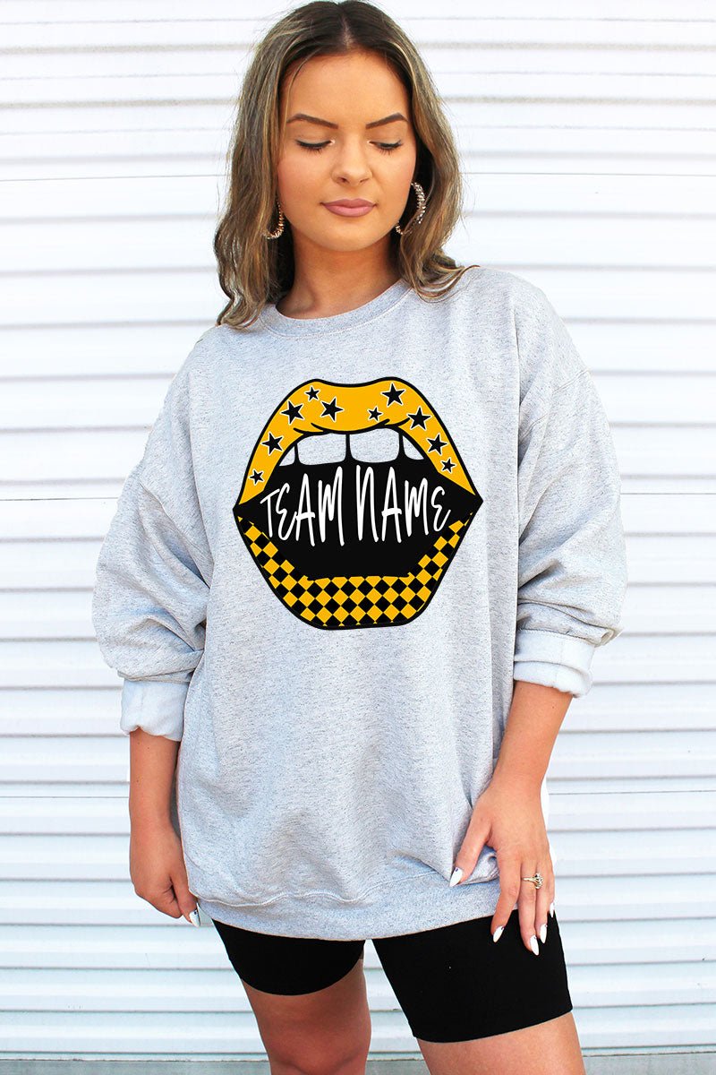 Loud Mouth Football Black And Gold Unisex NuBlend Crew Sweatshirt - Wholesale Accessory Market