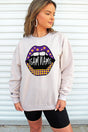 Loud Mouth Football Purple And Gold Unisex NuBlend Crew Sweatshirt - Wholesale Accessory Market