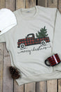 Merry Christmas Buffalo Plaid Truck Unisex NuBlend Crew Sweatshirt - Wholesale Accessory Market