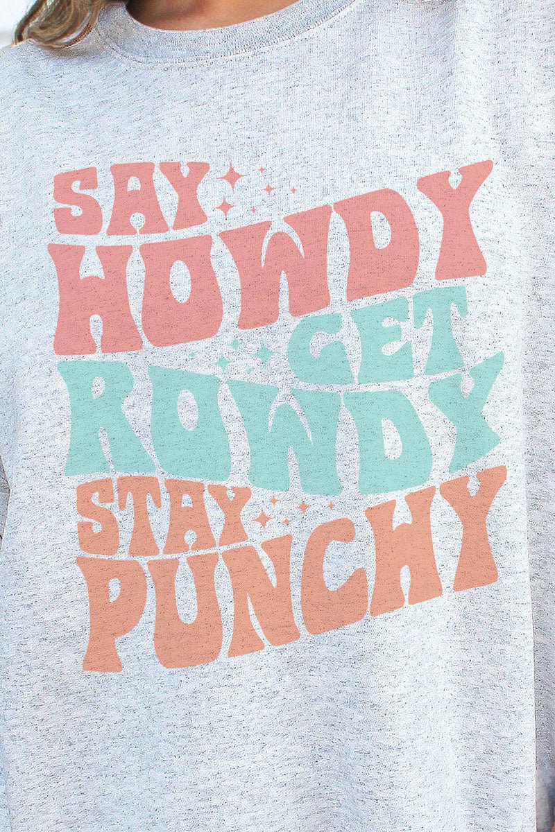 Rowdy Howdy Punchy Unisex NuBlend Crew Sweatshirt - Wholesale Accessory Market