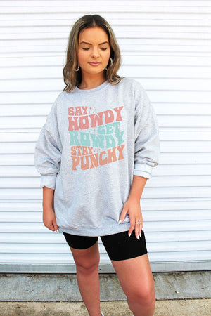 Rowdy Howdy Punchy Unisex NuBlend Crew Sweatshirt - Wholesale Accessory Market