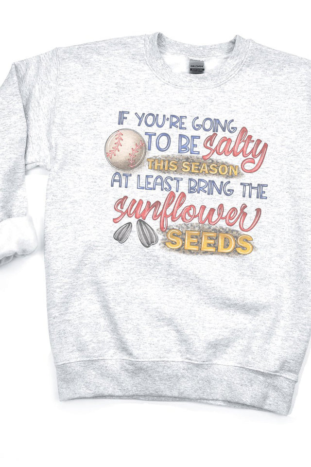 Salty Sunflower Seeds Baseball Unisex NuBlend Crew Sweatshirt - Wholesale Accessory Market