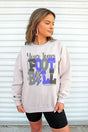 Team Name Football Royal & Black Unisex NuBlend Crew Sweatshirt - Wholesale Accessory Market