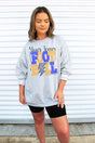 Team Name Football Royal & Gold Unisex NuBlend Crew Sweatshirt - Wholesale Accessory Market