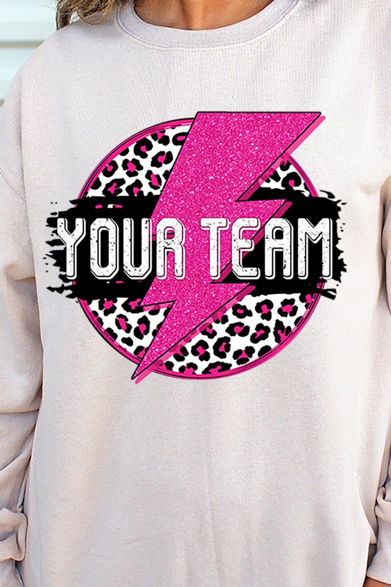 Team Strike Pink and Black Unisex NuBlend Crew Sweatshirt - Wholesale Accessory Market