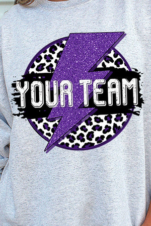 Team Strike Purple and Black Unisex NuBlend Crew Sweatshirt - Wholesale Accessory Market