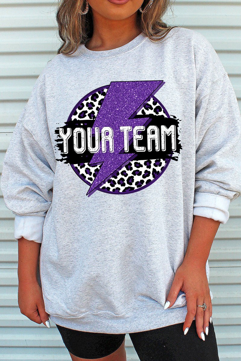 Team Strike Purple and Black Unisex NuBlend Crew Sweatshirt - Wholesale Accessory Market