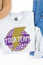 Team Strike Purple and Gold Unisex NuBlend Crew Sweatshirt - Wholesale Accessory Market