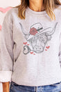 Valentine Highland Cow Unisex NuBlend Crew Sweatshirt - Wholesale Accessory Market