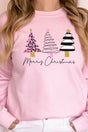 3 Pink Trees Merry Christmas Unisex NuBlend Crew Sweatshirt - Wholesale Accessory Market