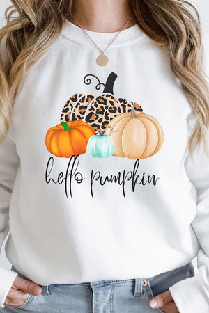 A Little Cheetah Hello Pumpkin Unisex NuBlend Crew Sweatshirt - Wholesale Accessory Market