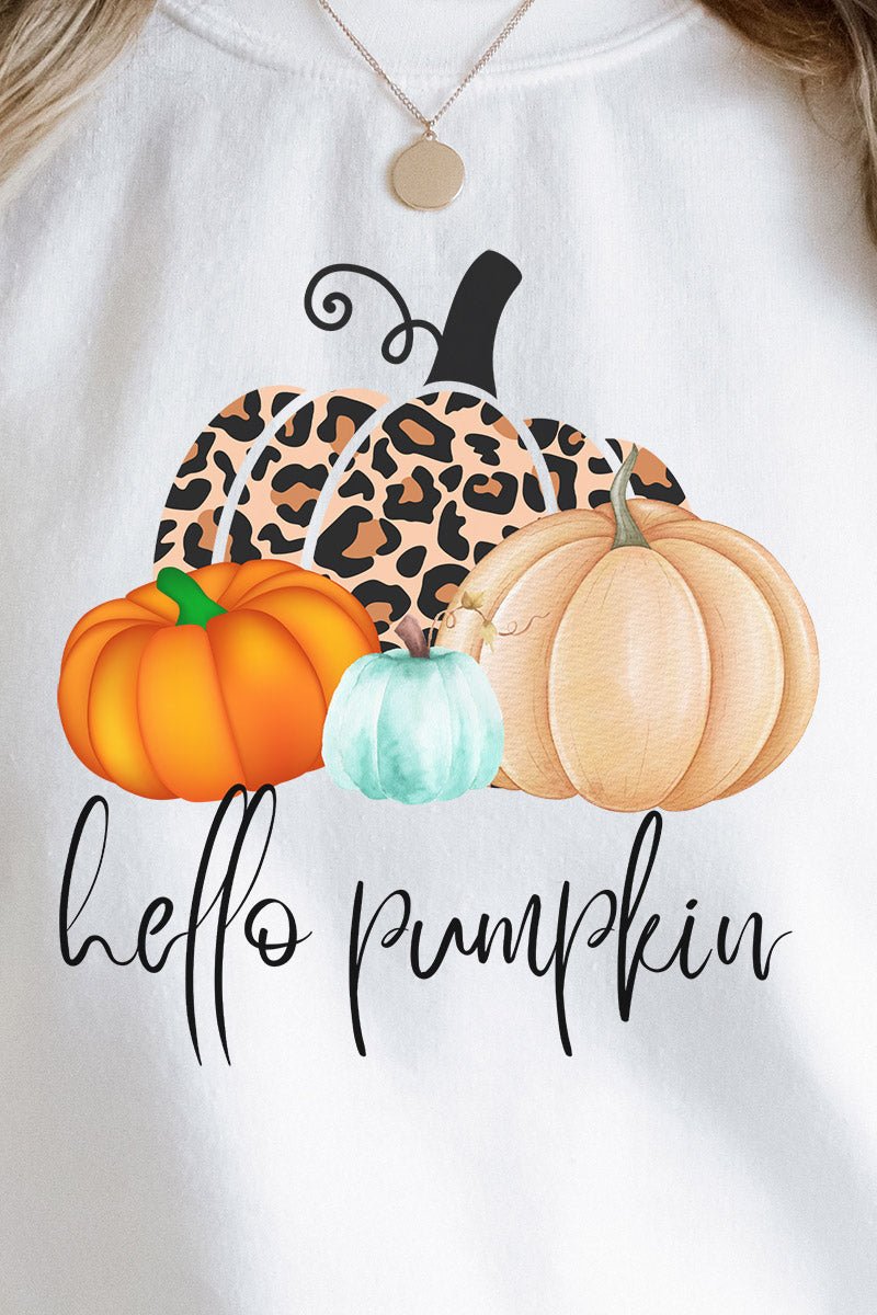 A Little Cheetah Hello Pumpkin Unisex NuBlend Crew Sweatshirt - Wholesale Accessory Market