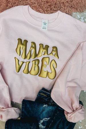 Metallic Mama Vibes Puff Vinyl Unisex NuBlend Crew Sweatshirt - Wholesale Accessory Market