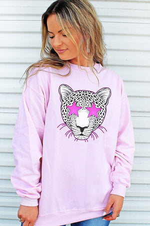 Star Eyes Pink Cheetah Unisex NuBlend Crew Sweatshirt - Wholesale Accessory Market