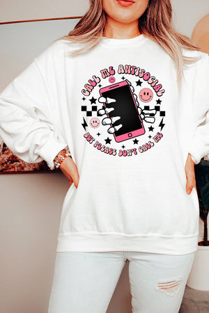 Call Me Anti-Social Unisex NuBlend Crew Sweatshirt - Wholesale Accessory Market