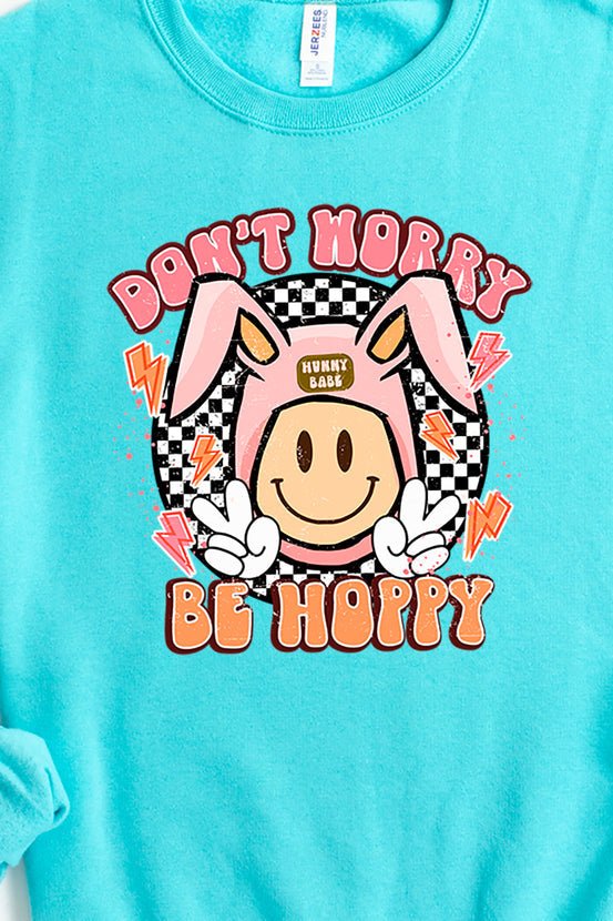 Don't Worry Be Hoppy Easter Unisex NuBlend Crew Sweatshirt - Wholesale Accessory Market