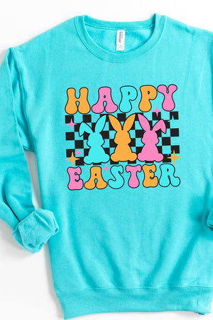 Retro Bunnies Happy Easter Unisex NuBlend Crew Sweatshirt - Wholesale Accessory Market