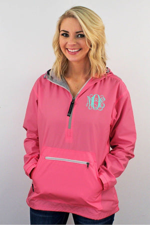 Charles River Women's Chatham Anorak Solid Pullover, Neon Pink *Customizable! (Wholesale Pricing N/A) - Wholesale Accessory Market