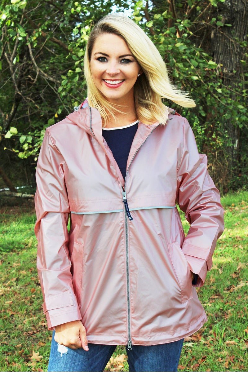 Rose gold rain jacket on sale