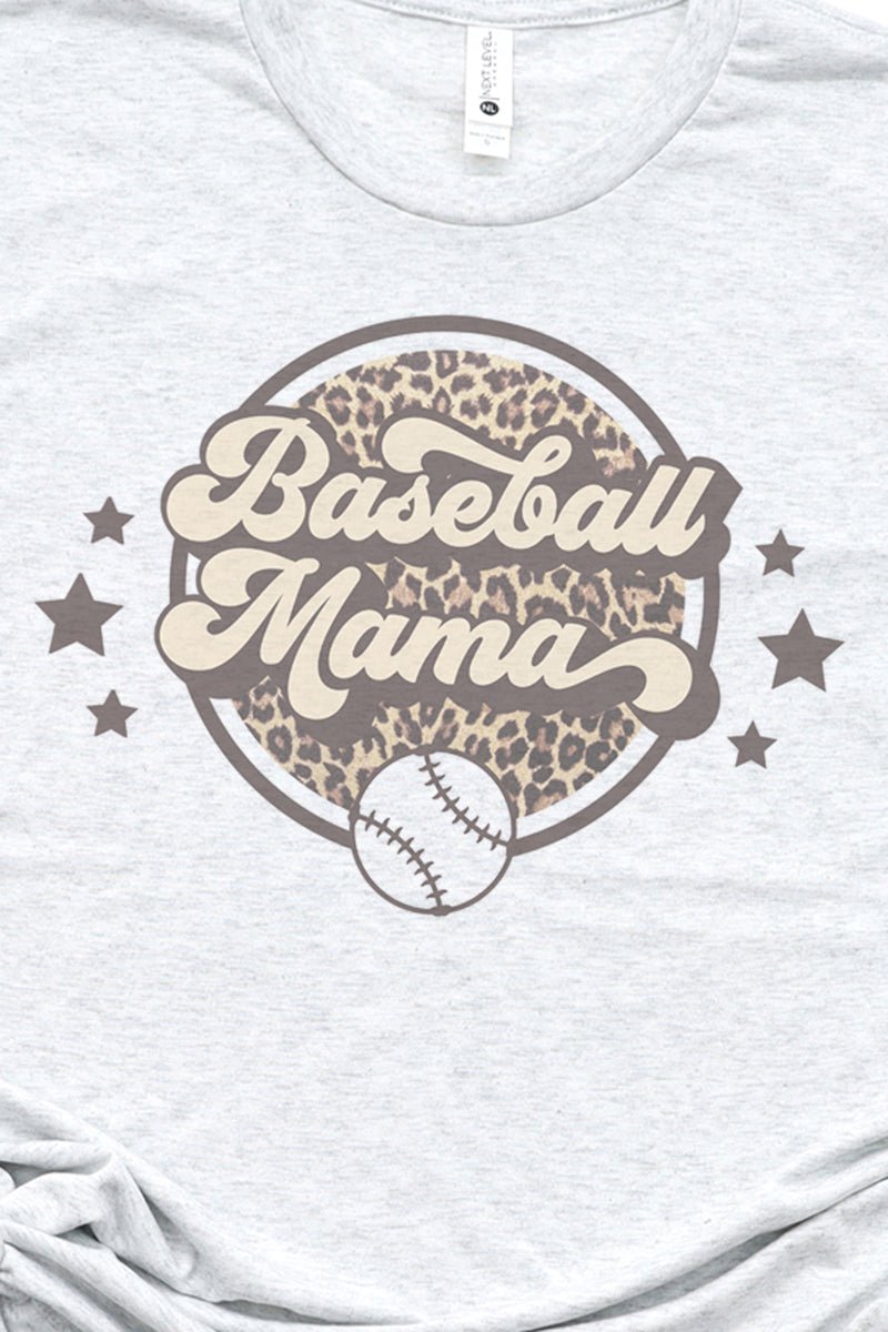 Cheetah Stars Baseball Mama Tri-Blend Crew Tee - Wholesale Accessory Market