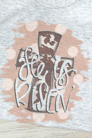 Cowhide Cross He Is Risen Tri-Blend Crew Tee - Wholesale Accessory Market