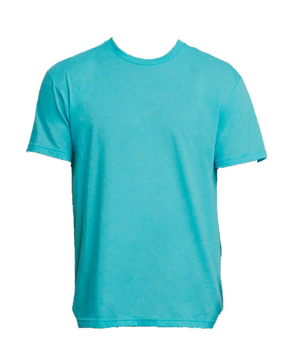 Bleached Fancy Turquoise Cow Tri-Blend Crew Tee - Wholesale Accessory Market