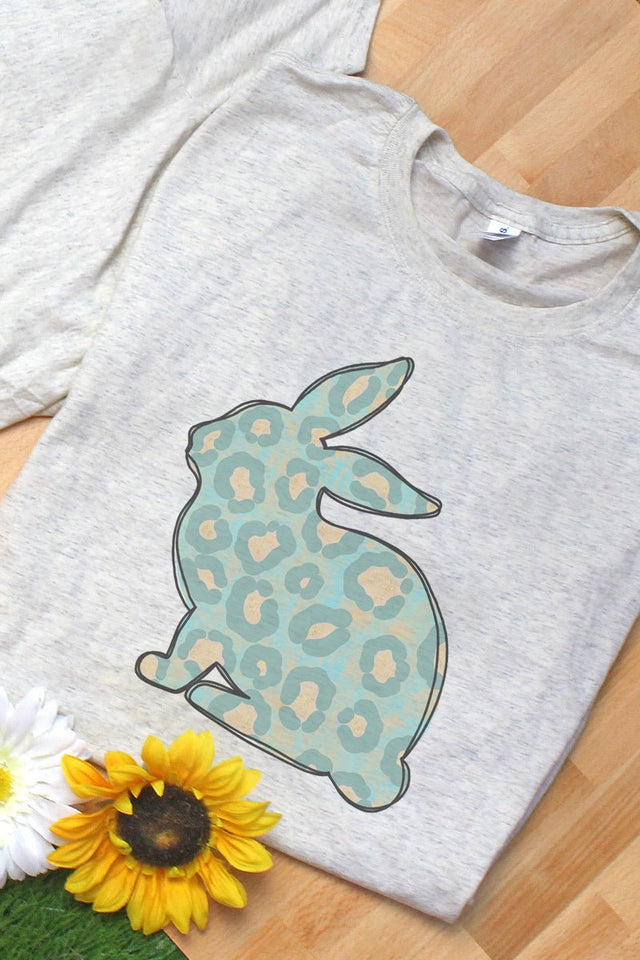 Adele Leopard Easter Bunny Adult Tri-Blend T-Shirt - Wholesale Accessory Market