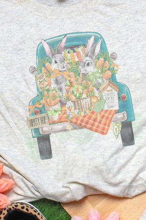 Hippity Hop Bunny Truck Adult Tri-Blend T-Shirt - Wholesale Accessory Market